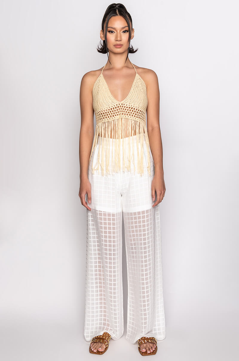 LOVE ME MORE CROCHET HALTER TOP