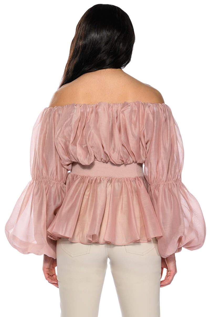 LOVE SPRUNG OFF THE SHOULDER BLOUSE