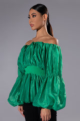 LOVE SPRUNG OFF THE SHOULDER BLOUSE