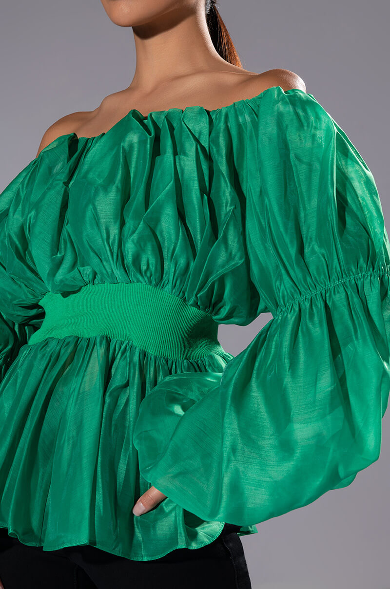 LOVE SPRUNG OFF THE SHOULDER BLOUSE