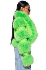 LOVERBOY FAUX FUR MOTO JACKET