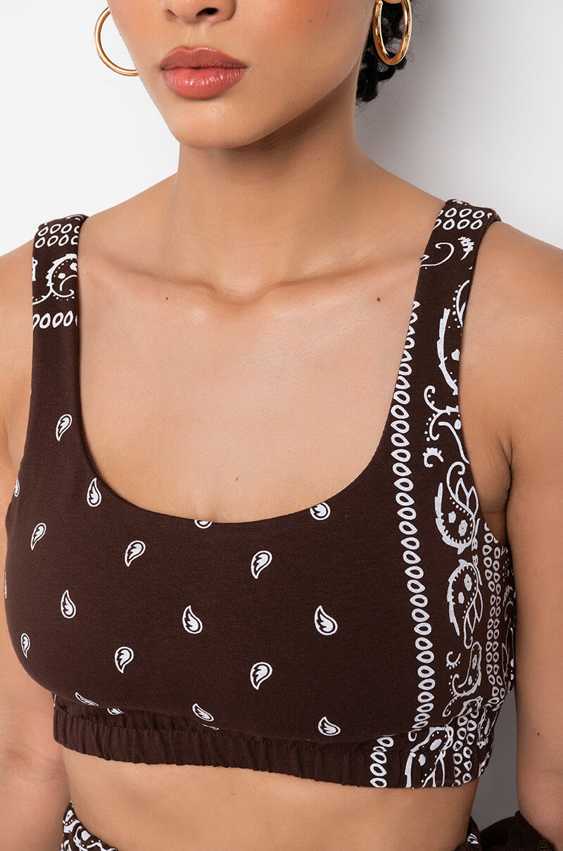 LUX PRINTED CROP TOP