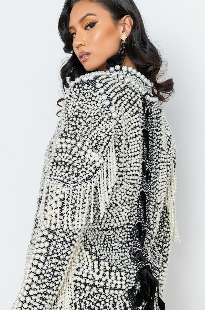 LUXE ALL OVER PEARL ALIX JACKET