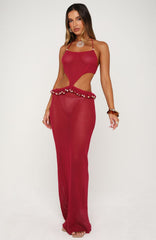 Have My Attention Maxi Dress Berry