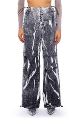 MACY FAUX DENIM LOOK PARACHUTE PANT