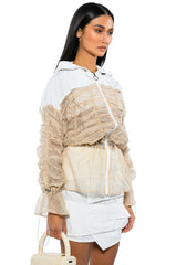 MADE YOU LOOK RUCHED BOMBER