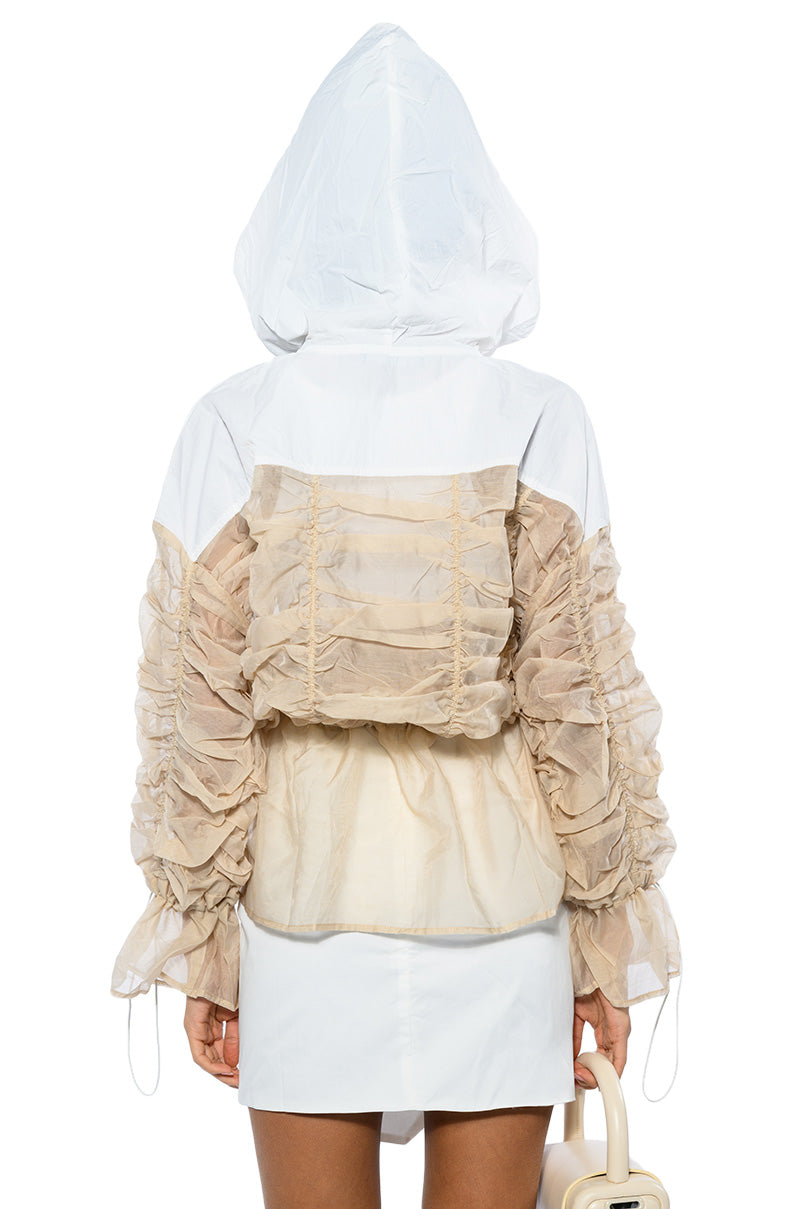 MADE YOU LOOK RUCHED BOMBER