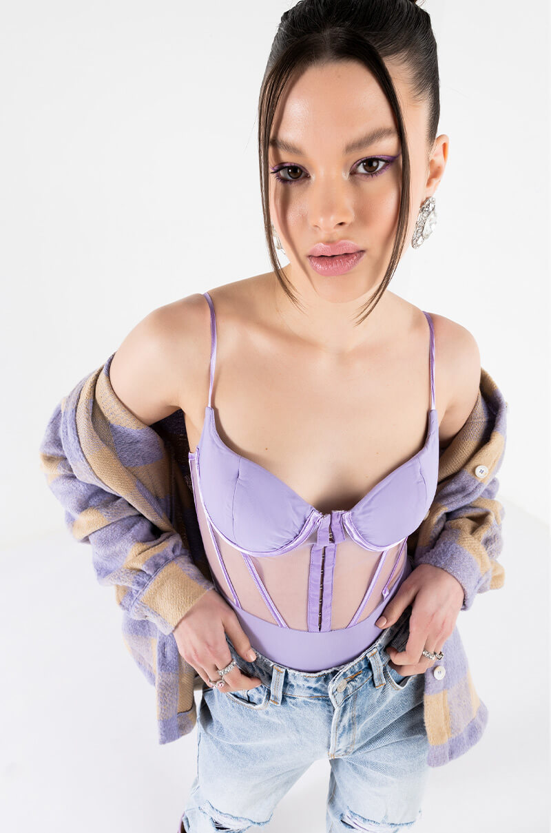 ESME MESH CORSET BODYSUIT