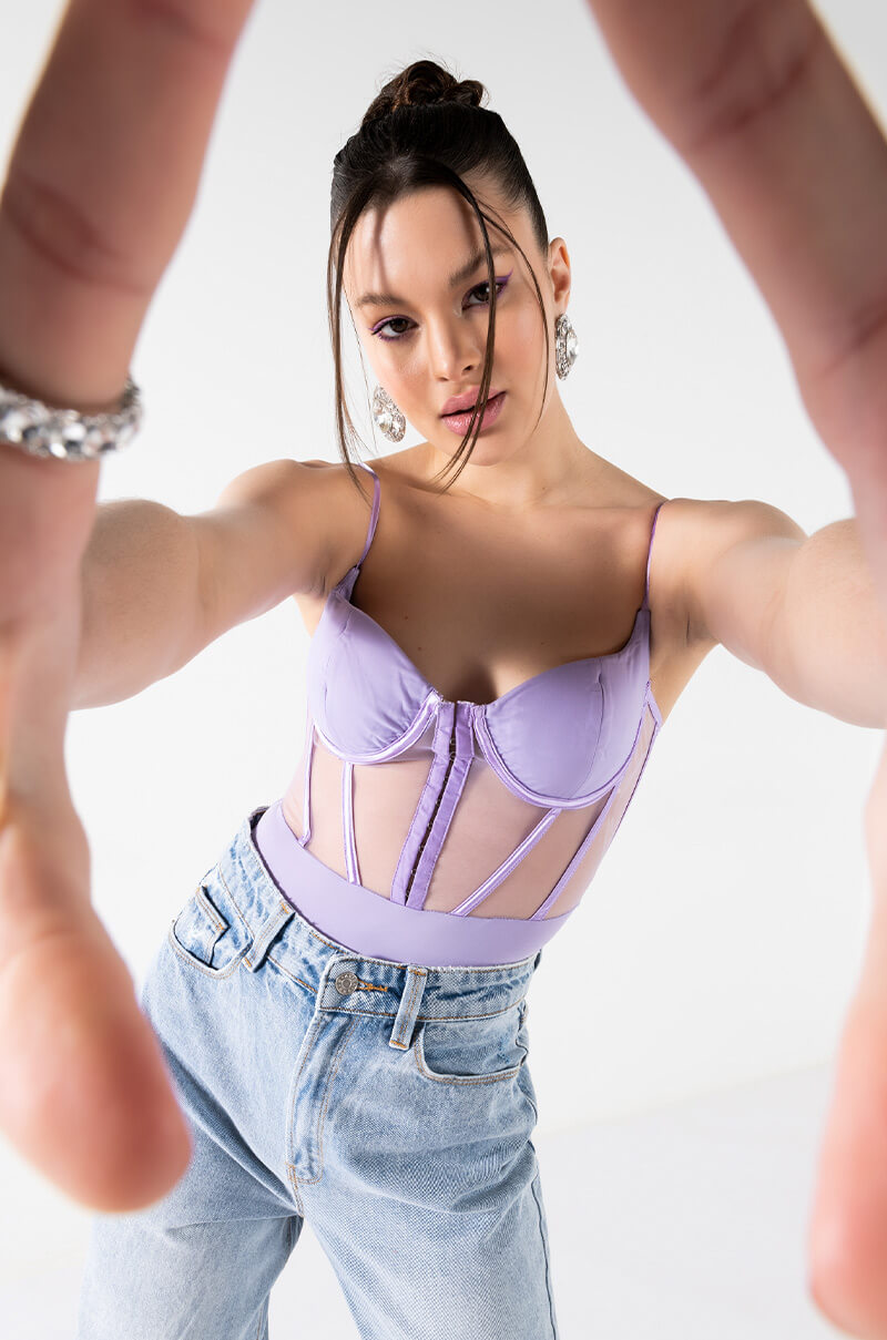 ESME MESH CORSET BODYSUIT
