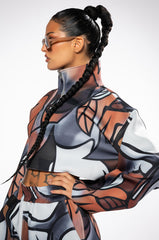 MAIN SQUEEZE PRINTED SCUBA SWEATSHIRT