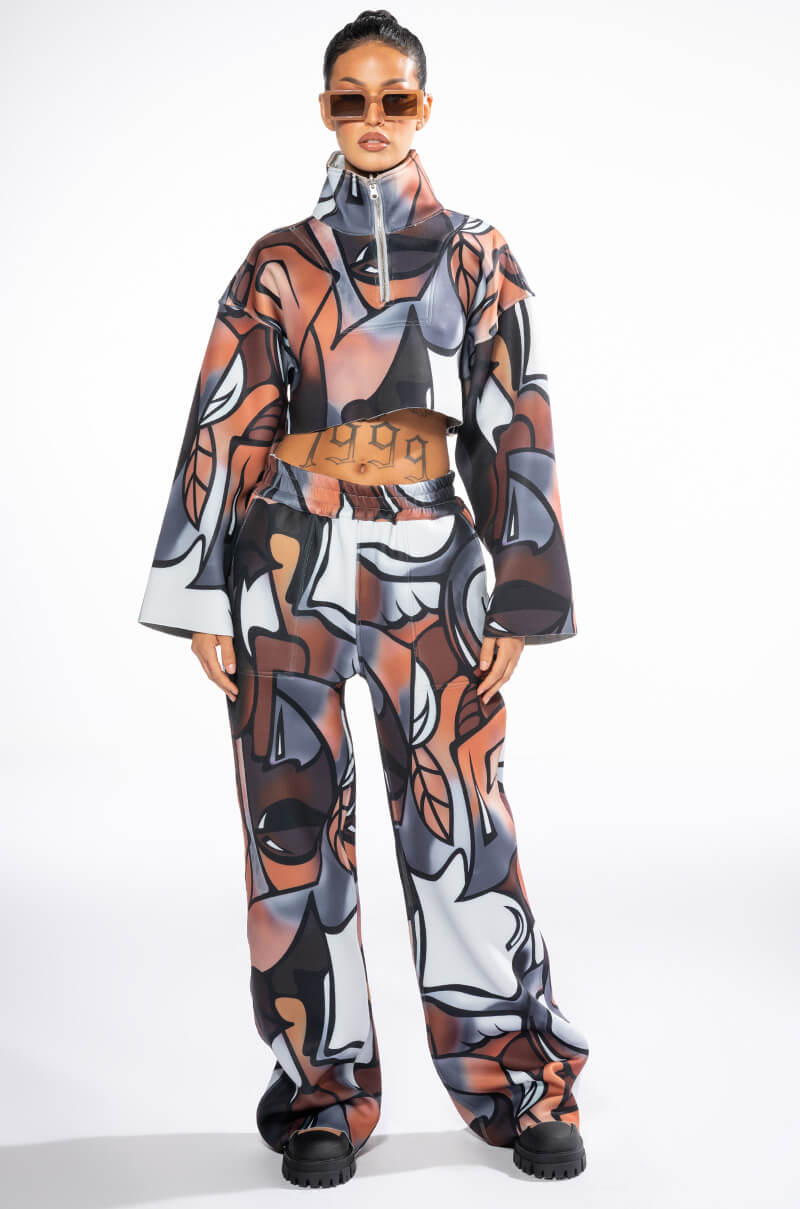 MAIN SQUEEZE PRINTED SCUBA SWEATSHIRT