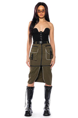 MAJOR MOOD CARGO MIDI SKIRT