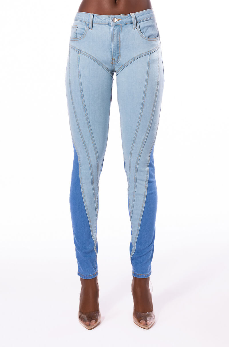 MAKE YOUR MOVE LOW RISE SKINNY JEANS