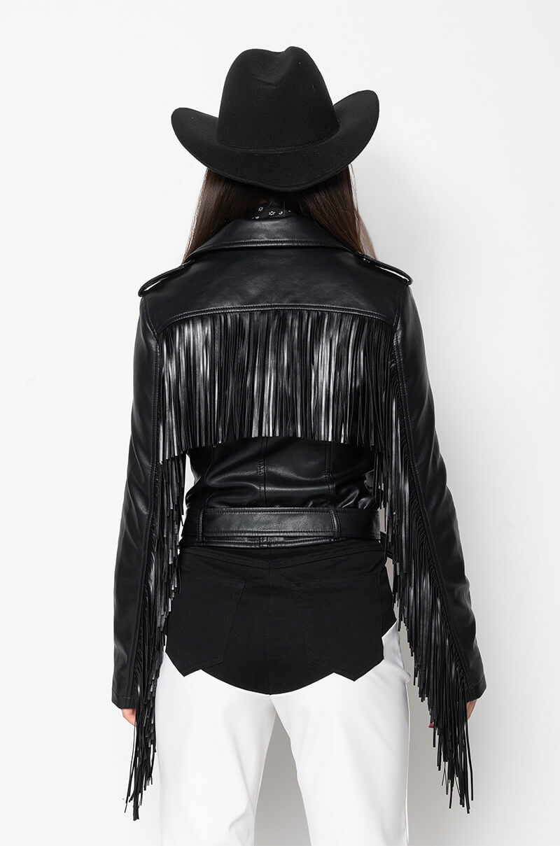 MAMA FRINGE MOTO JACKET