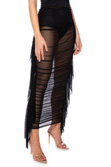 MARILYNN CINCHED SIDES MAXI SKIRT
