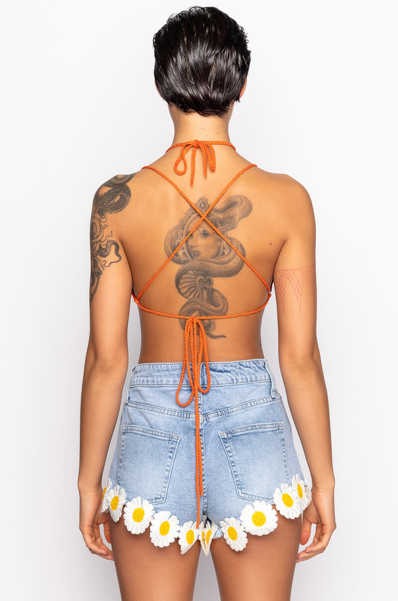 MARIPOSA CROCHET HALTER TOP