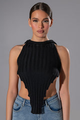 MARITZIA KNIT GEO HEM TANK TOP