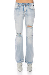MONICA DISTRESSED LOW RISE JEANS