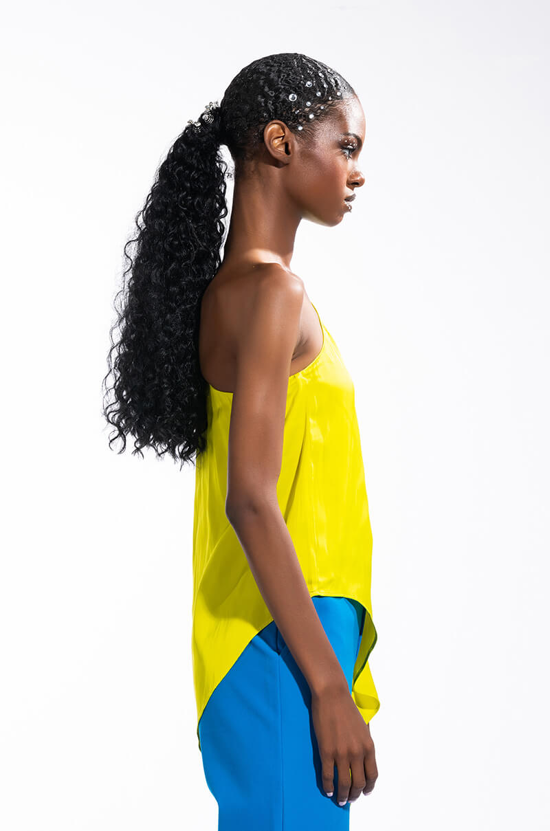 MET AT COACHELLA ASYMMETRICAL CROP TOP