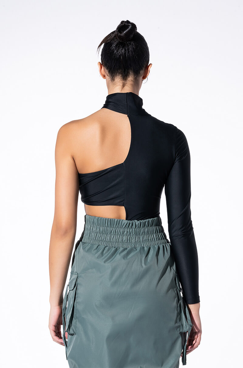 MIA BANDEAU DETAIL MOCK NECK BODYSUIT
