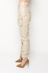 MILA FAUX LEATHER JOGGER