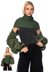 MULTIFUNCTION BOMBER SCARF JACKET