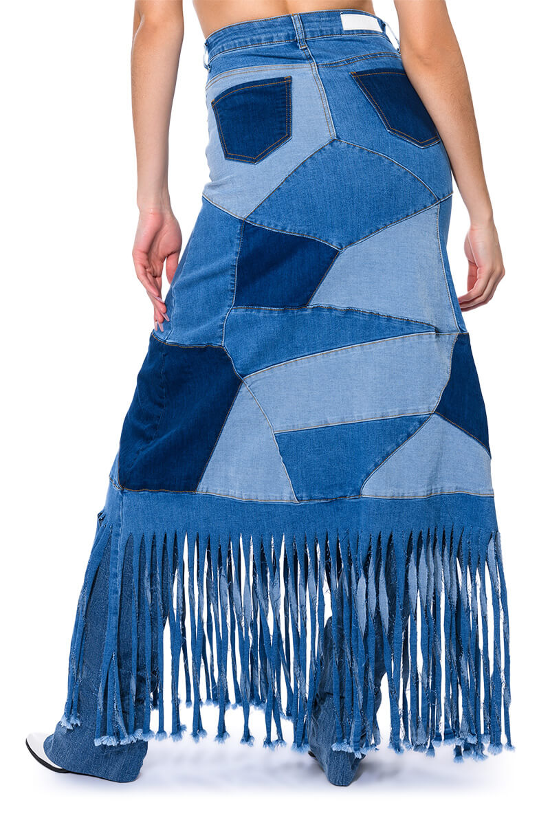 MICHELLE MAXI DENIM SKIRT