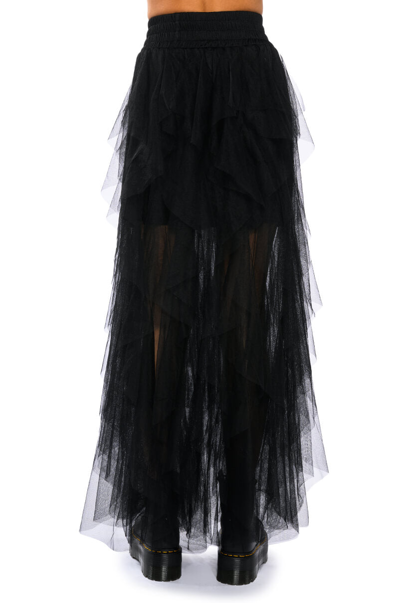 MODERN ROYALTY LAYERED MESH MAXI SKIRT