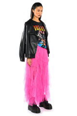 MODERN ROYALTY LAYERED MESH MAXI SKIRT