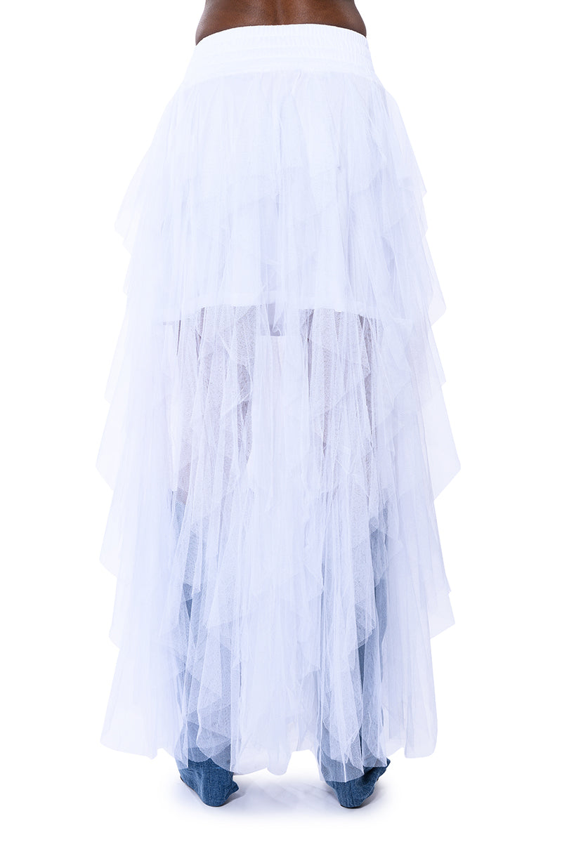 MODERN ROYALTY LAYERED MESH MAXI SKIRT