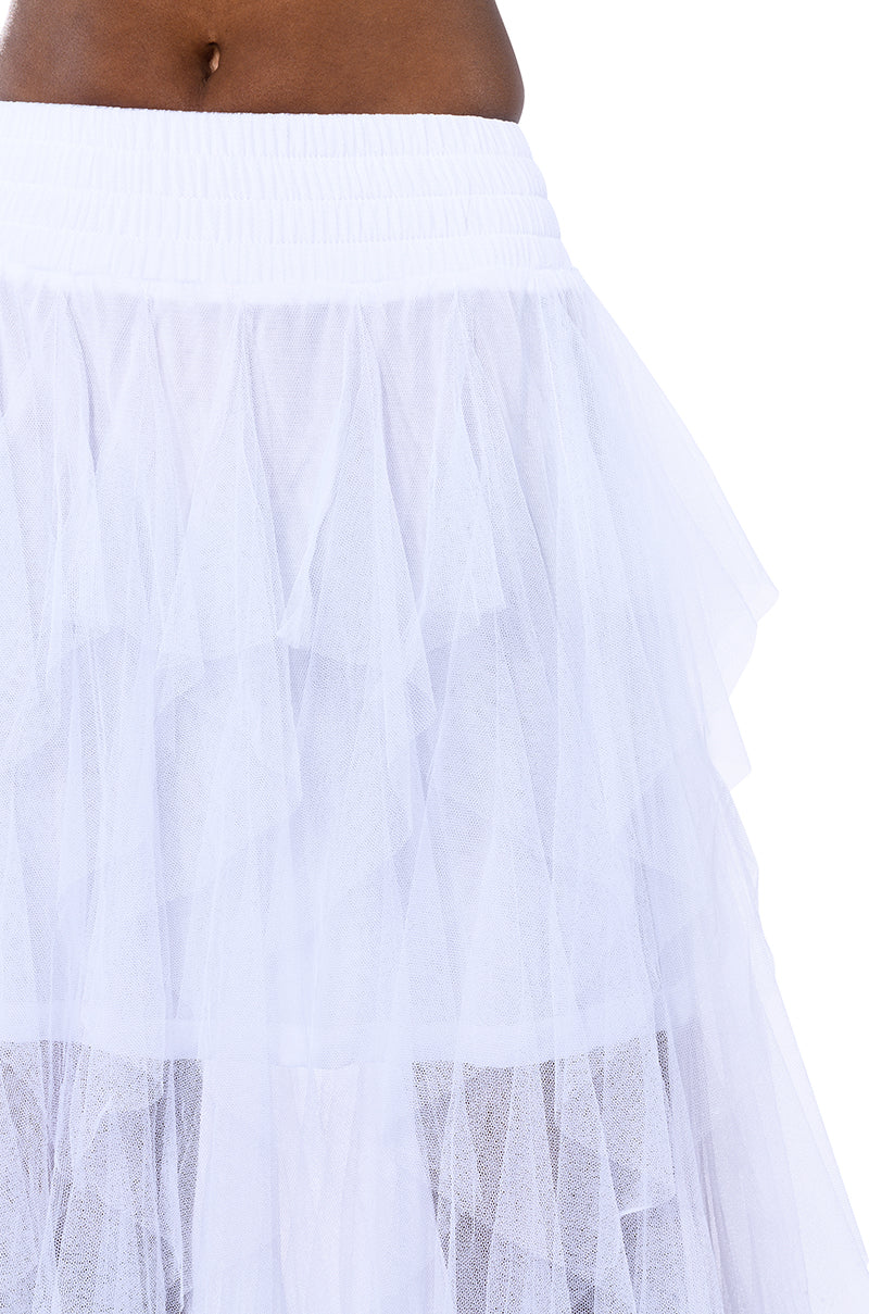 MODERN ROYALTY LAYERED MESH MAXI SKIRT