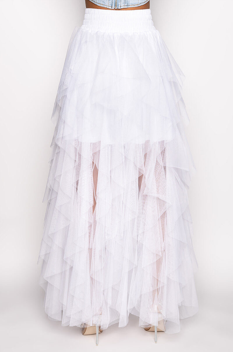 MODERN ROYALTY LAYERED MESH MAXI SKIRT