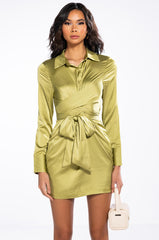 MOLLY TIE FRONT MINI DRESS