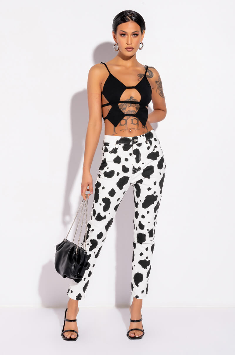 MOOVE IT HIGH RISE PRINTED SKINNY JEAN