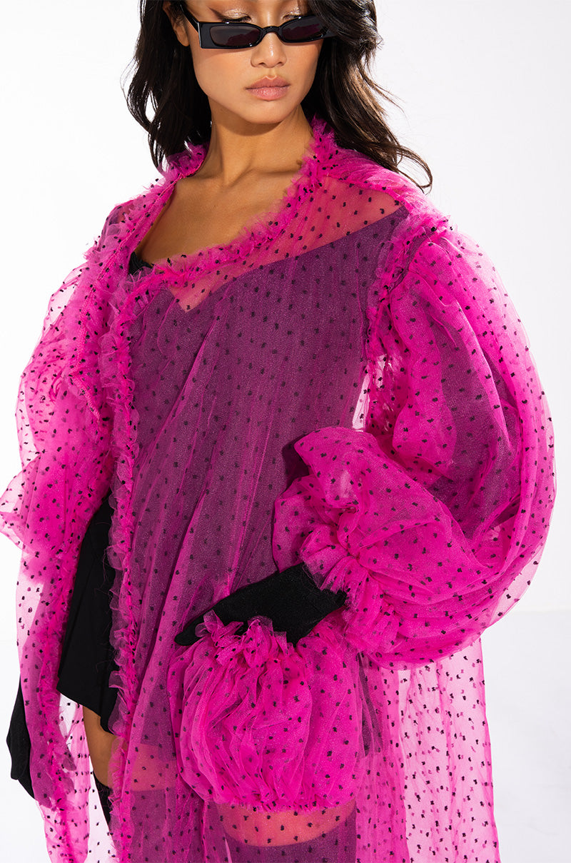 MORE IS MORE OVERSIZED SWISS DOT TRENCH