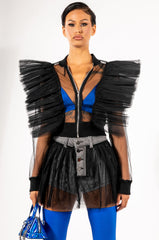 MOULIN ROUGE MESH BOMBER JACKET