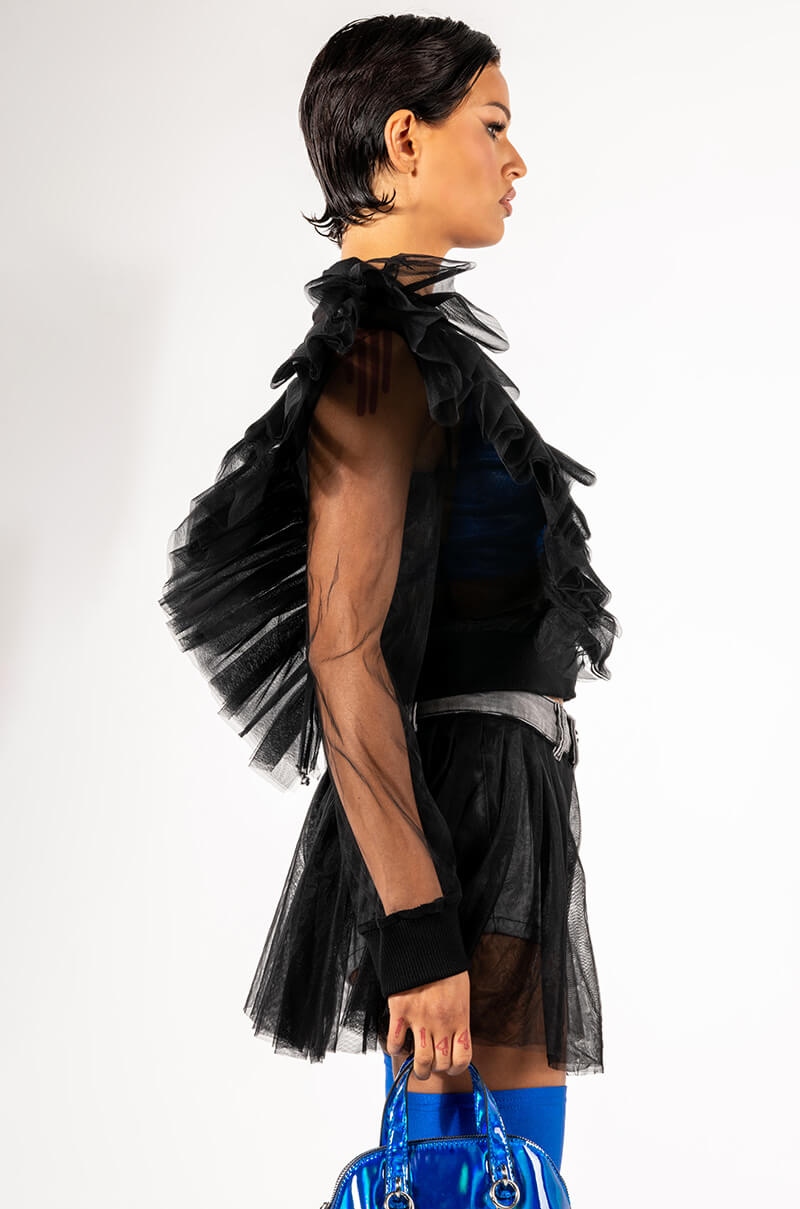 MOULIN ROUGE MESH BOMBER JACKET