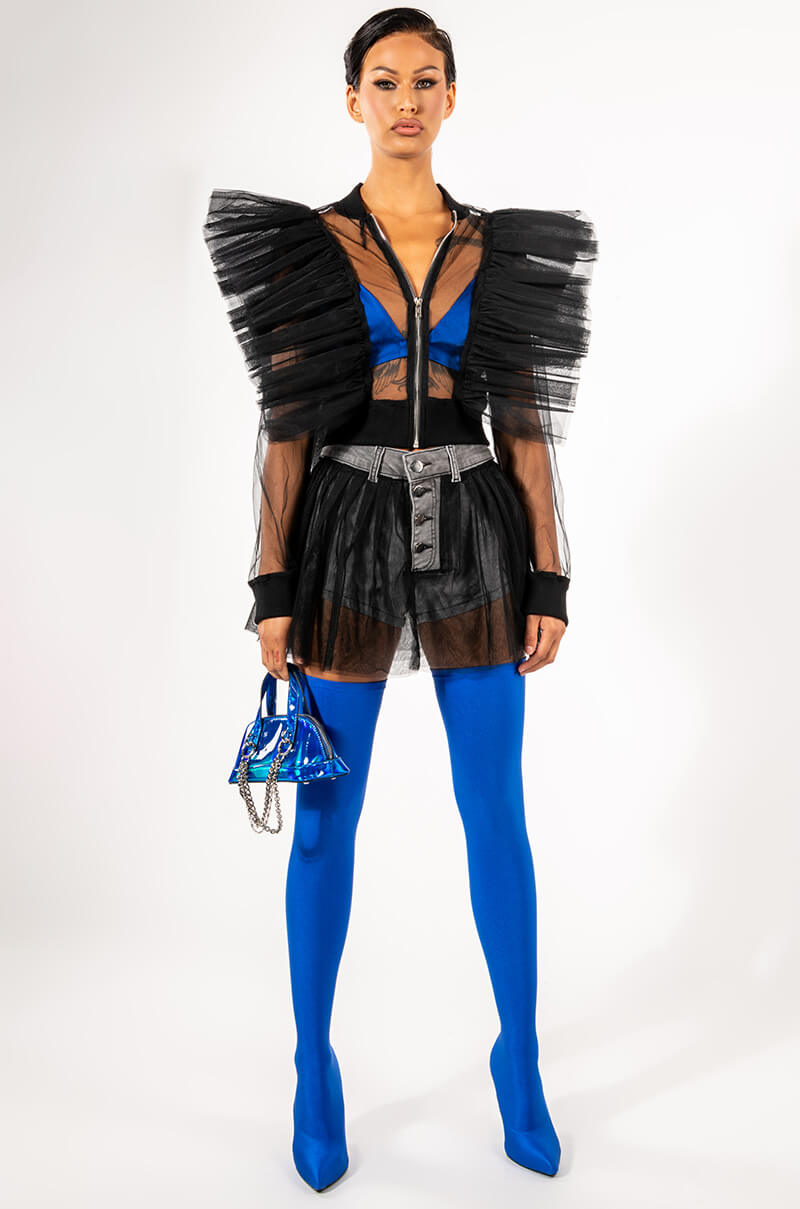 MOULIN ROUGE MESH BOMBER JACKET