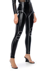 MOVE THROUGH FAUX LEATHER PANT