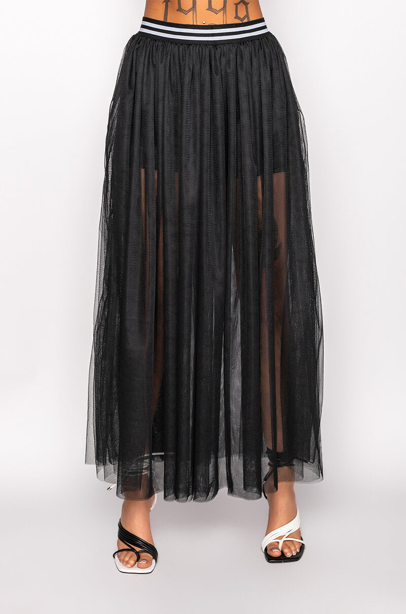OFF DUTY MESH MAXI SKIRT