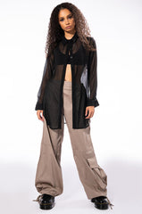 MY ALL BUTTON UP CHIFFON BLOUSE
