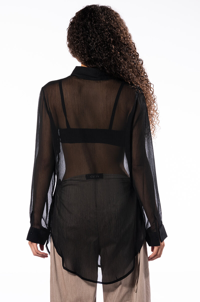 MY ALL BUTTON UP CHIFFON BLOUSE