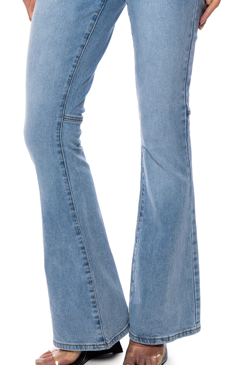 MY BUSINESS HIGH RISE FLARE JEANS