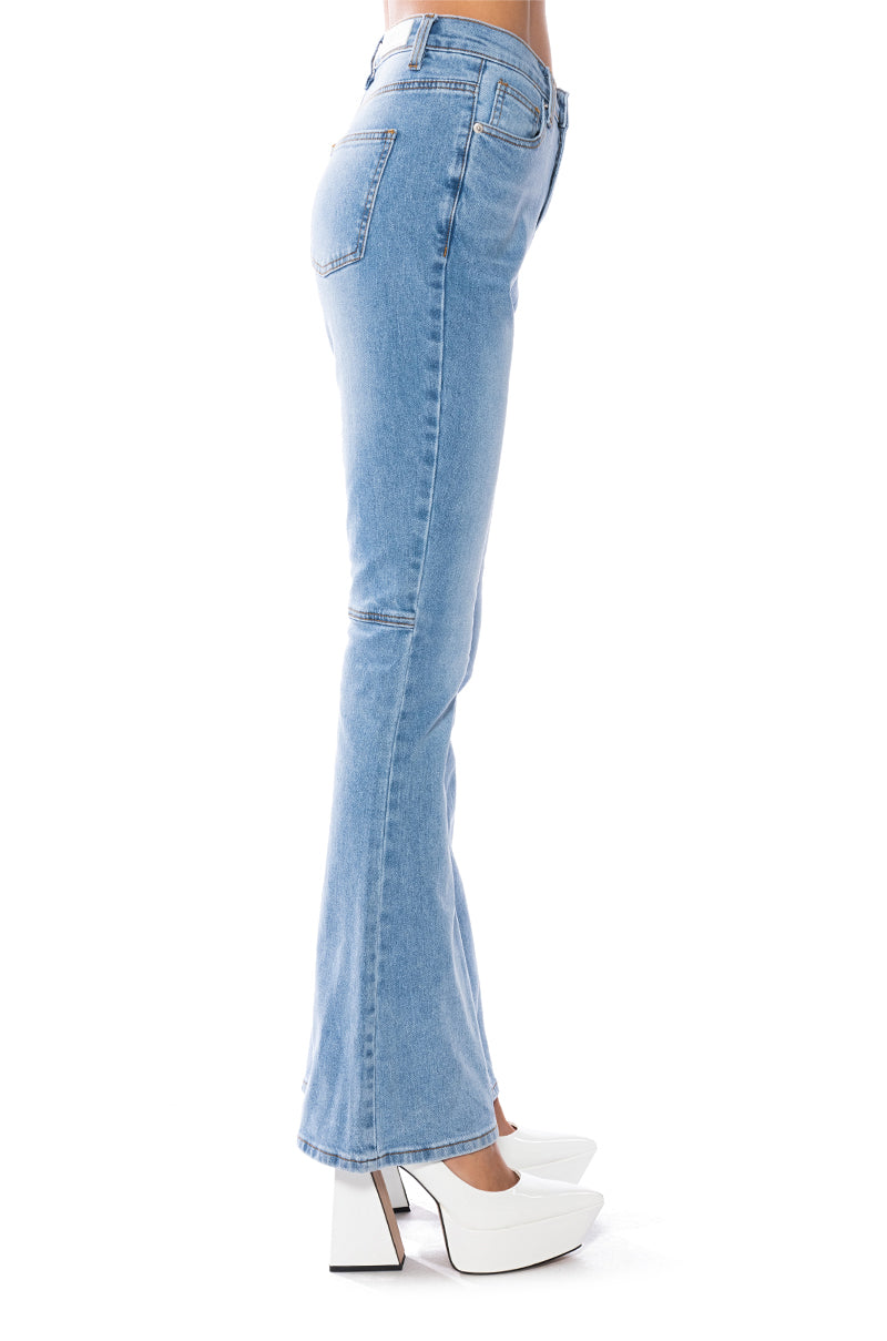 MY BUSINESS HIGH RISE FLARE JEANS