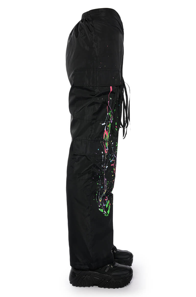 MY TIME PAINTED WIDE LEG PANTS