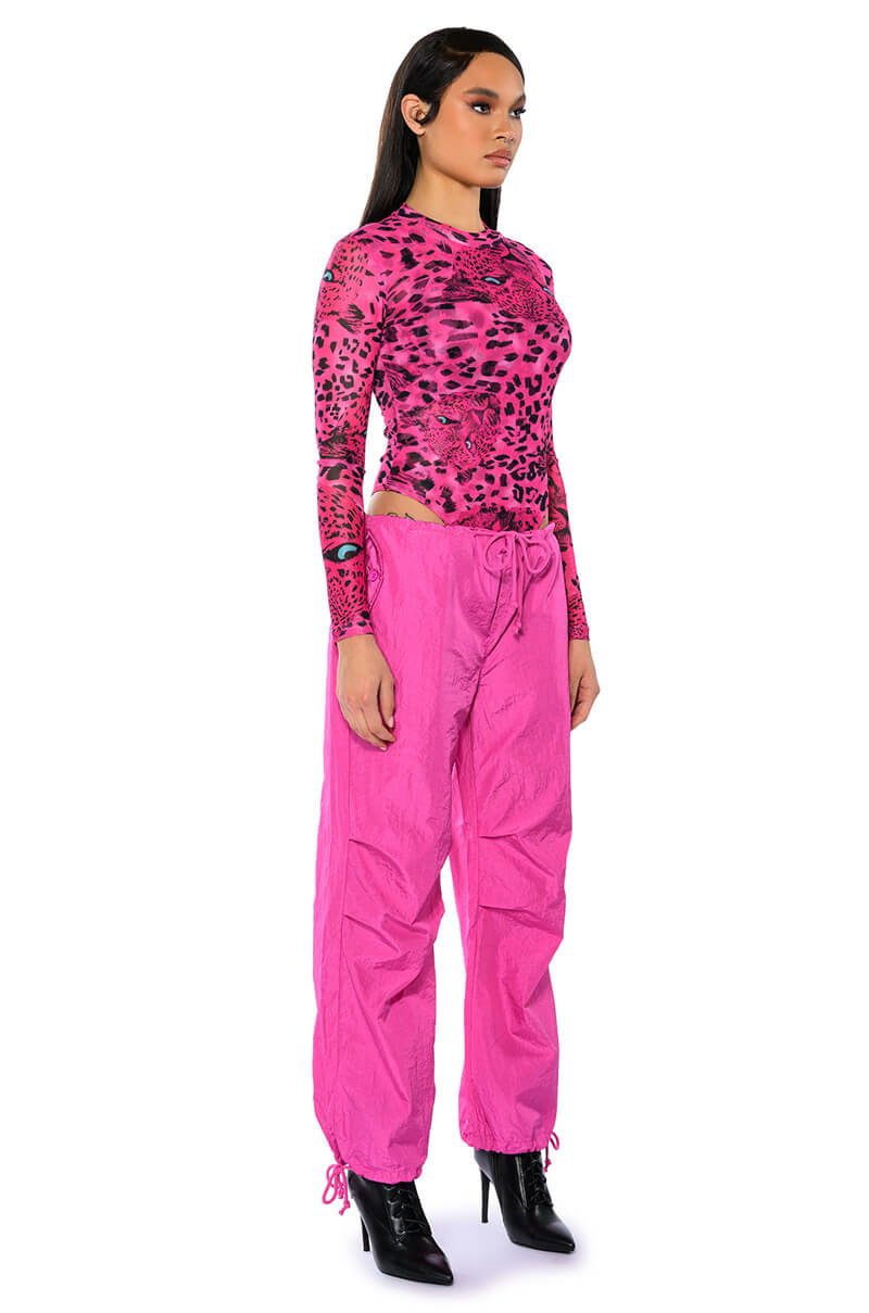 NATURE CALLING CHEETAH PRINT LONG SLEEVE BODYSUIT