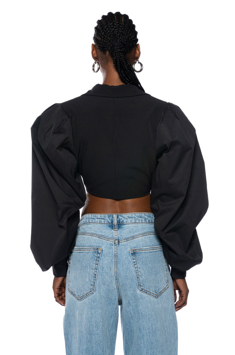 NENA PUFF SLEEVE CROP BLAZER