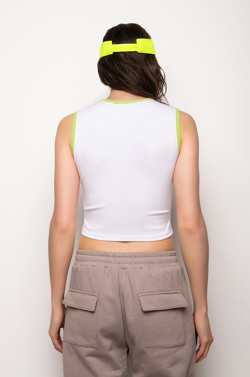 NEVER MIND ME CROPPED TANK