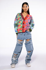 NEVER STRESSED DISTRESSED RELAXED FIT JEANS