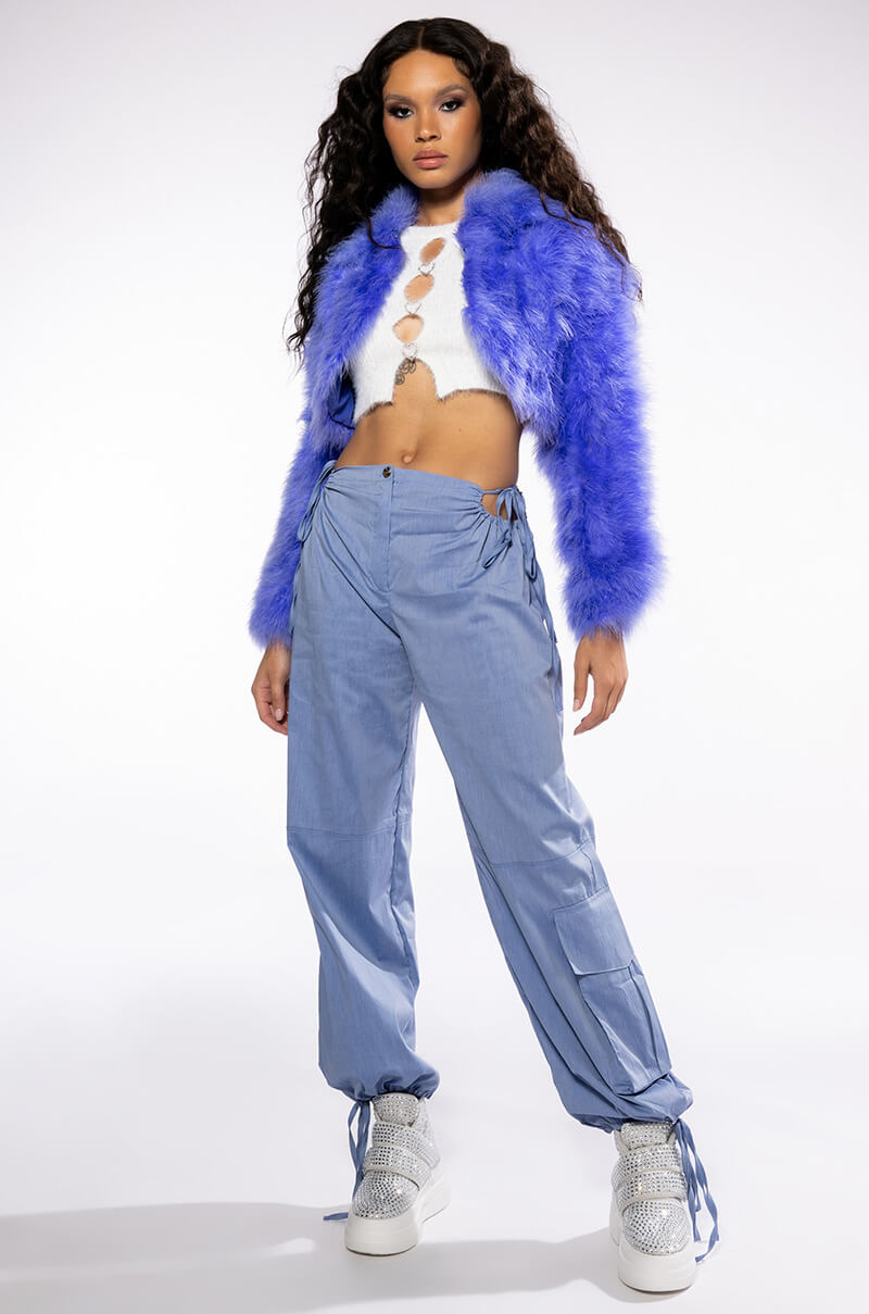 NEW QUINN CROPPED FEATHER JACKET